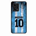 Blue Stripes Number 10 Football Glass Phone Case for Redmi Note 12 Pro Plus 5G