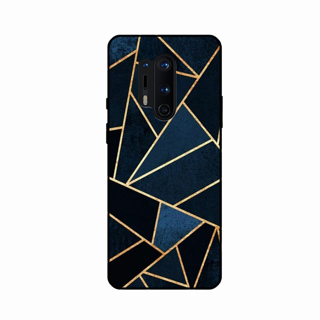 Midnight Gold Geometric Premium Glass Phone Case for Oneplus 8 Pro