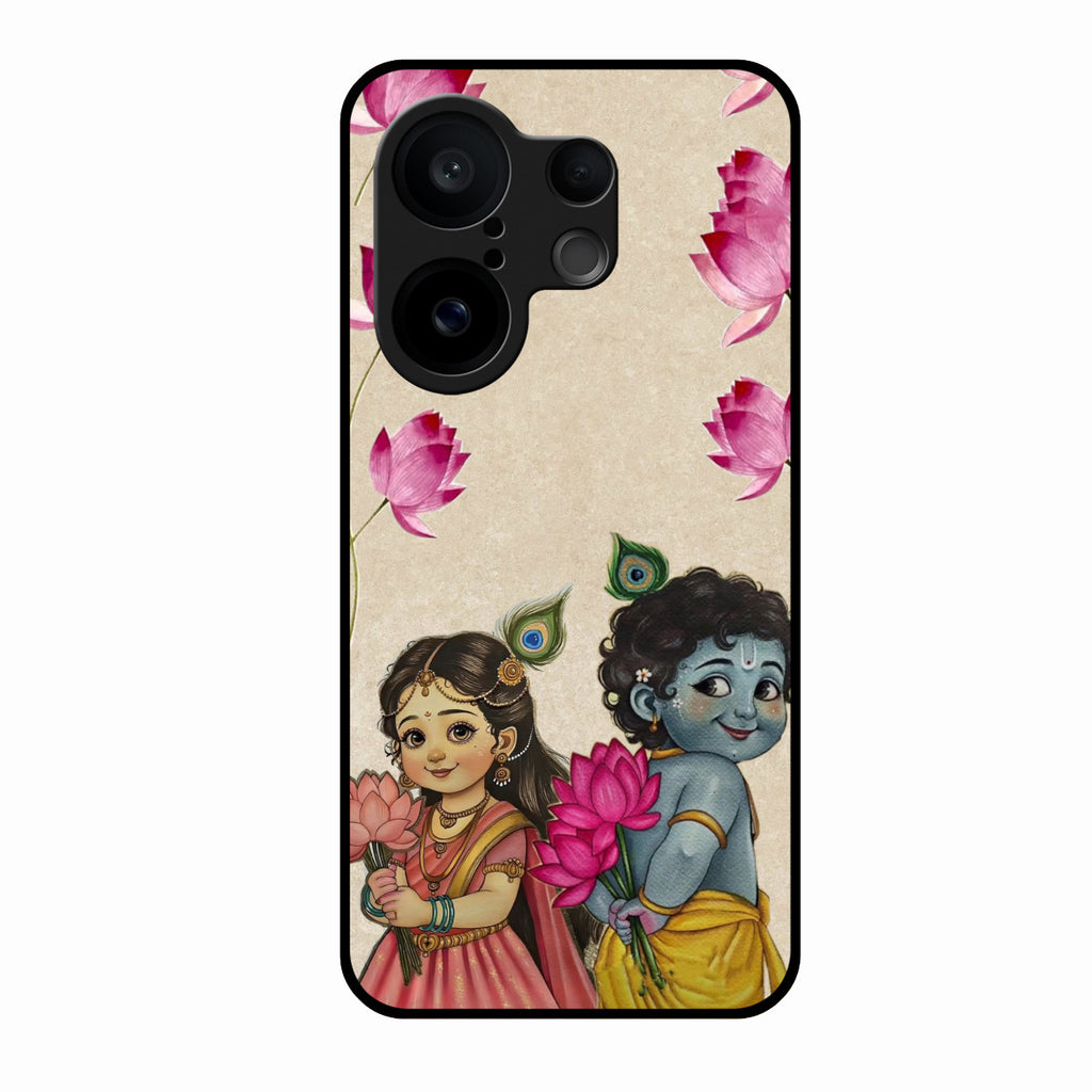 Krishna Eternal Lotus Glass Case for Vivo X200 Fe 5G