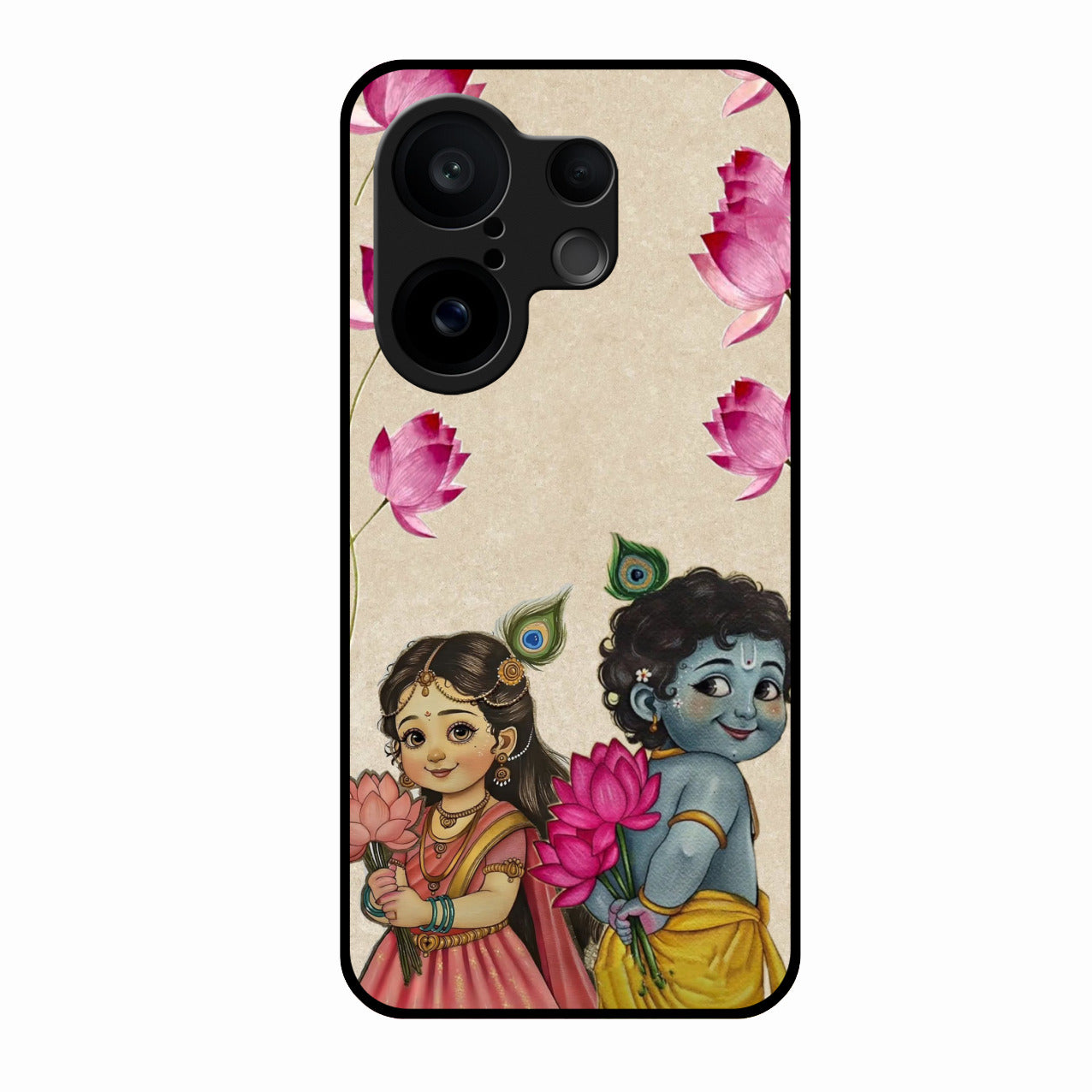 Krishna Eternal Lotus Glass Case for Vivo X200 Fe 5G