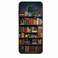 Colorful Bookshelf Art Glass Case Cover for Redmi Note 10 Lite