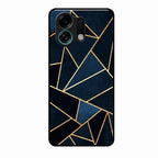 Midnight Gold Geometric Premium Glass Phone Case for Oppo K13 Turbo 5G
