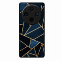 Midnight Gold Geometric Premium Glass Phone Case for Vivo X100 5G