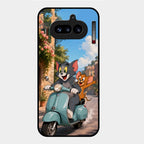 Cartoon Scooter Adventure Premium Glass Phone Case for Nothing Phone 4A 5G