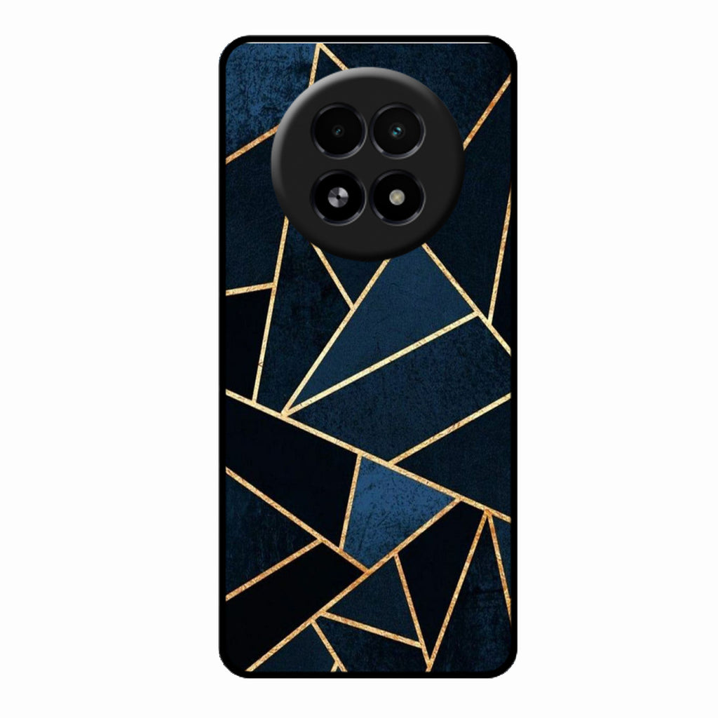 Midnight Gold Geometric Premium Glass Phone Case for Realme 13 5G