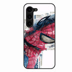 Red Blue Web Hero Glass Phone Cover for Samsung Galaxy S23 Plus 5G