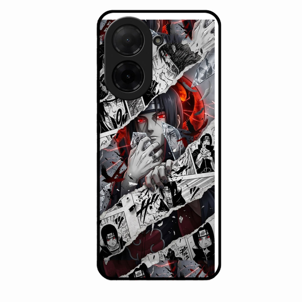 Itachi Uchiha Manga Collage Glass Phone Case for Poco C71