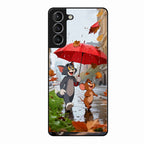 Rainy Day Cartoon Glass Phone Case for Samsung Galaxy S21 Plus