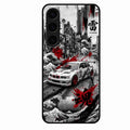 Japanese Wave Drift Racing Premium Glass Phone Case for Samsung Galaxy S24 5G