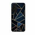 Midnight Gold Geometric Premium Glass Phone Case for Samsung Galaxy A25 5G