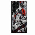 Itachi Uchiha Manga Collage Glass Phone Case for Samsung Galaxy S24 Ultra 5G