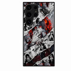 Itachi Uchiha Manga Collage Glass Phone Case for Samsung Galaxy S24 Ultra 5G