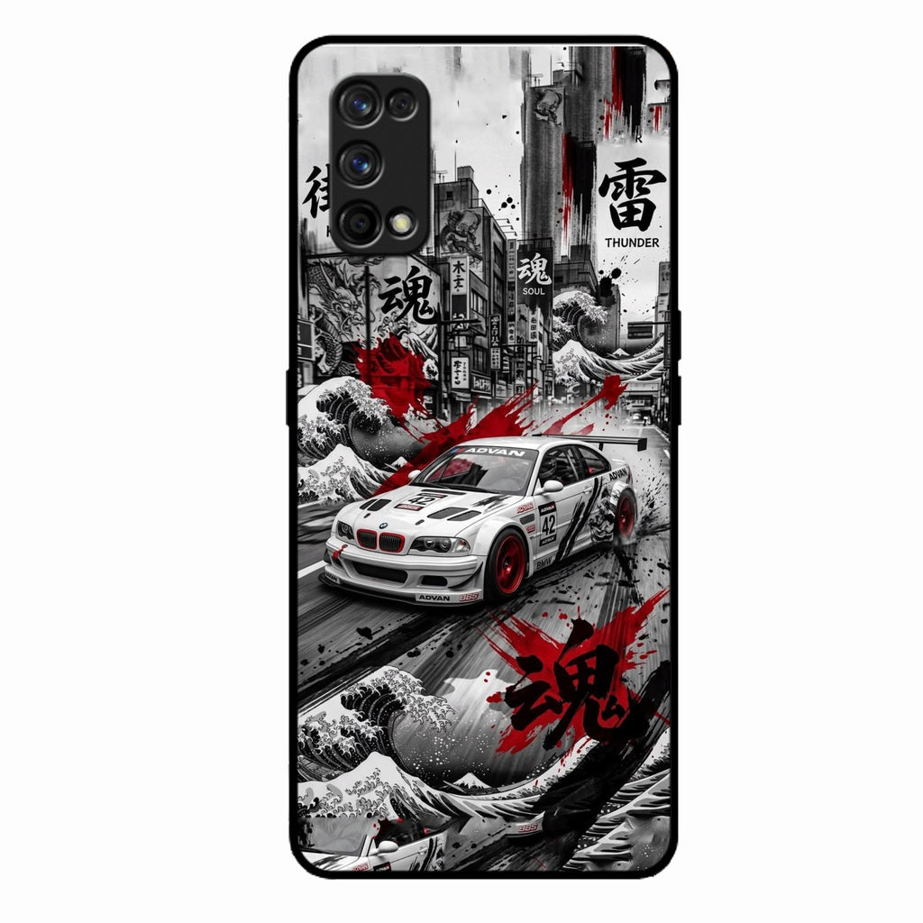 Japanese Wave Drift Racing Premium Glass Phone Case for Realme 7 Pro - ShopOnCliQ