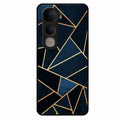 Midnight Gold Geometric Premium Glass Phone Case for Vivo Y400 Pro 5G