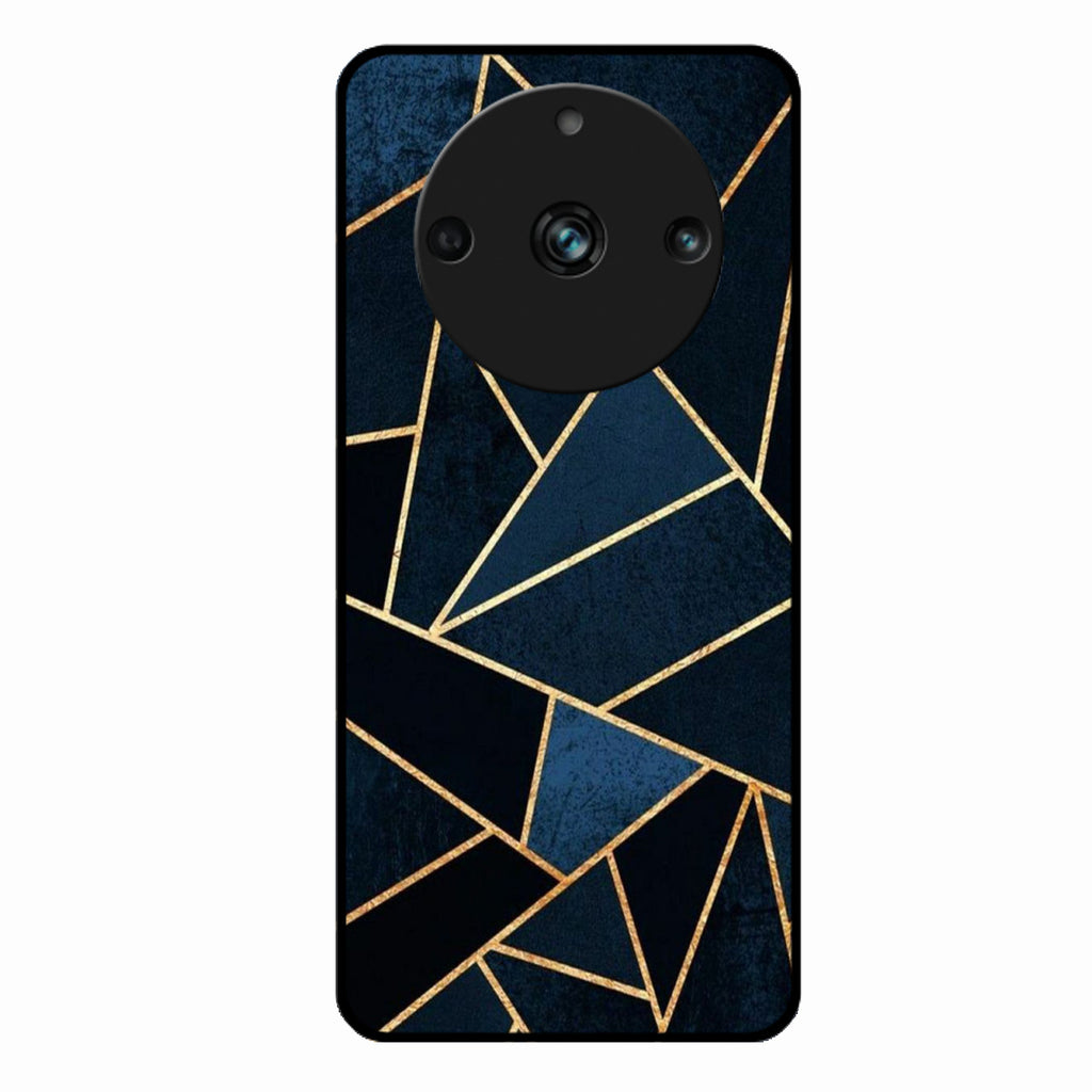 Midnight Gold Geometric Premium Glass Phone Case for Realme 11 Pro 5G