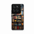 Colorful Bookshelf Art Glass Case Cover for Motorola Edge 60 Stylus 5G