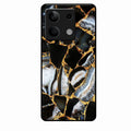 Black Gold Marble Glass Phone Case for Redmi Note 13 5G