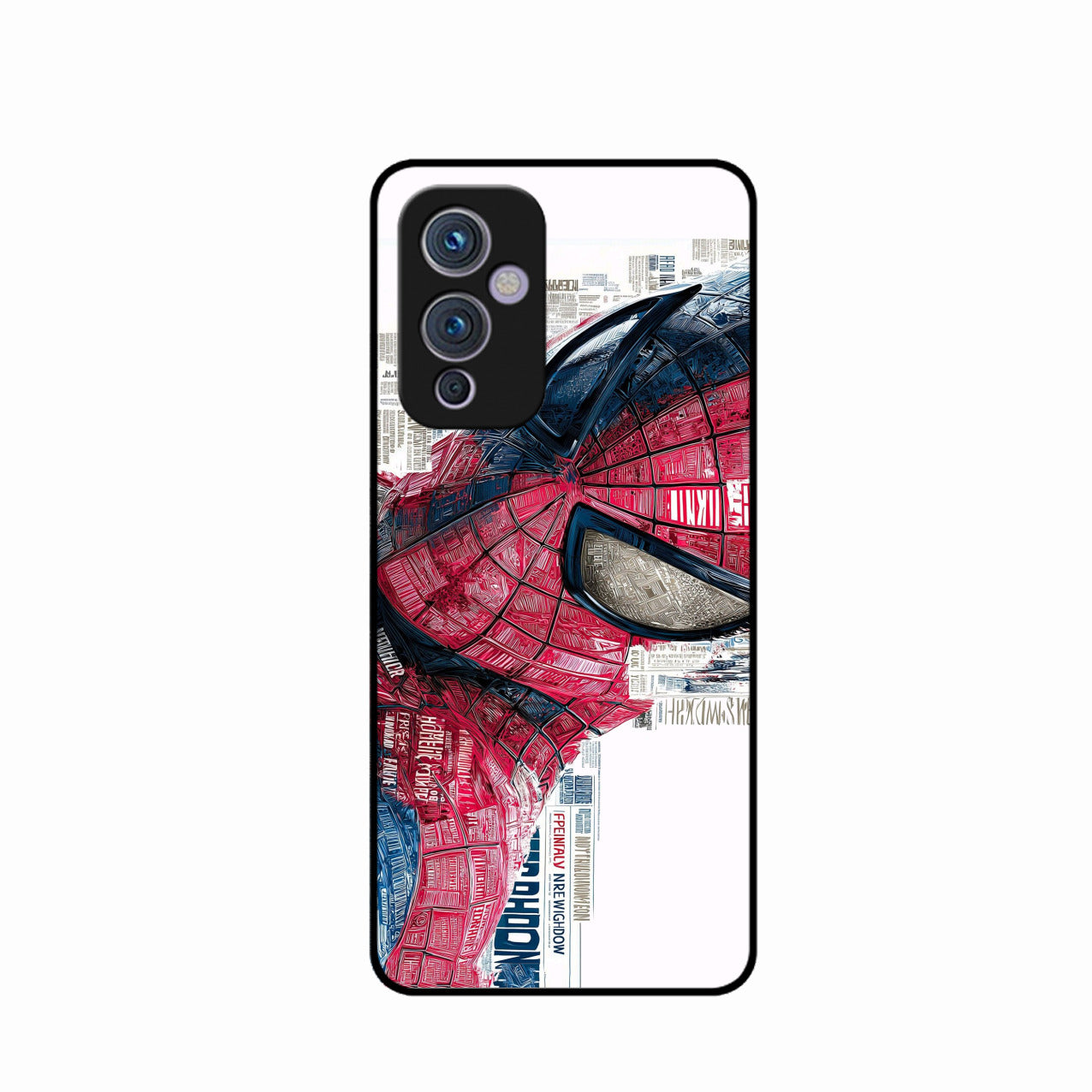 Red Blue Web Hero Glass Phone Cover for Oneplus 9 5G
