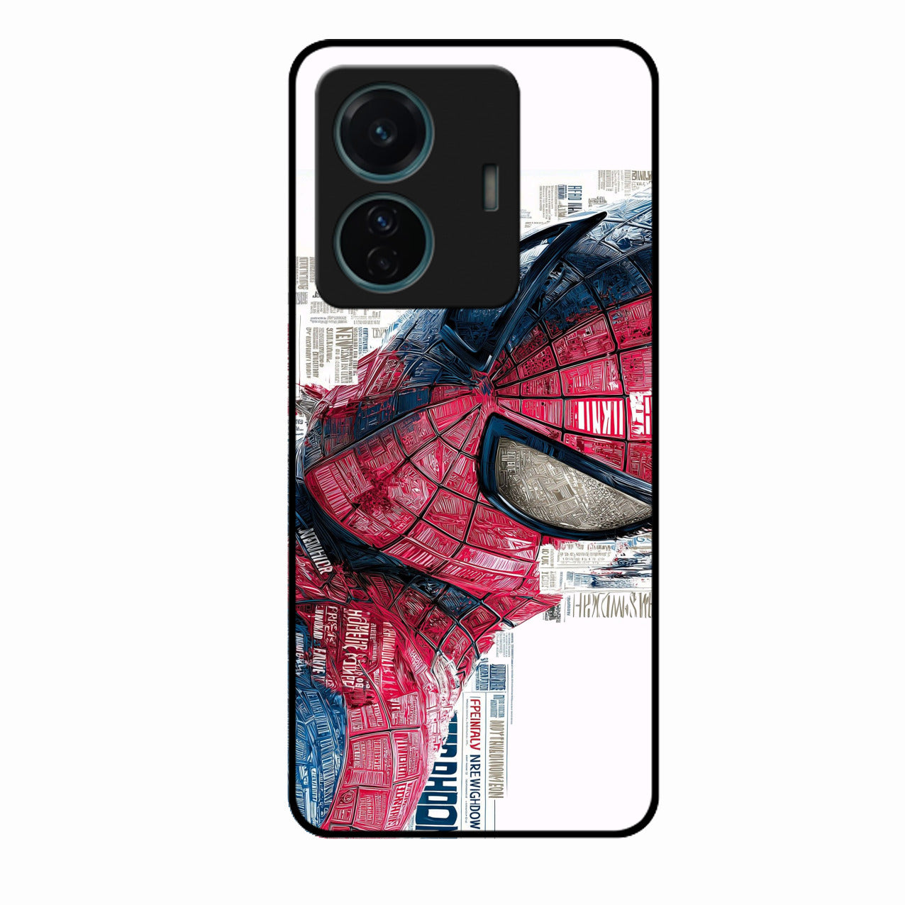 Red Blue Web Hero Glass Phone Cover for Vivo T1 Pro 5G