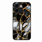 Black Gold Marble Glass Phone Case for Oppo Reno 15 Pro 5G