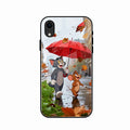 Rainy Day Cartoon Glass Phone Case for iPhone XR