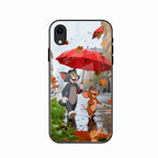 Rainy Day Cartoon Glass Phone Case for iPhone XR