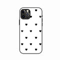 Heart Pattern White Glass Case Cover for iPhone 11 Pro
