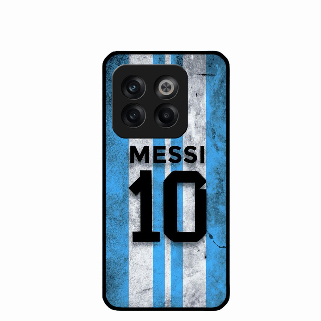 Blue Stripes Number 10 Football Glass Phone Case for Oneplus 10T 5G