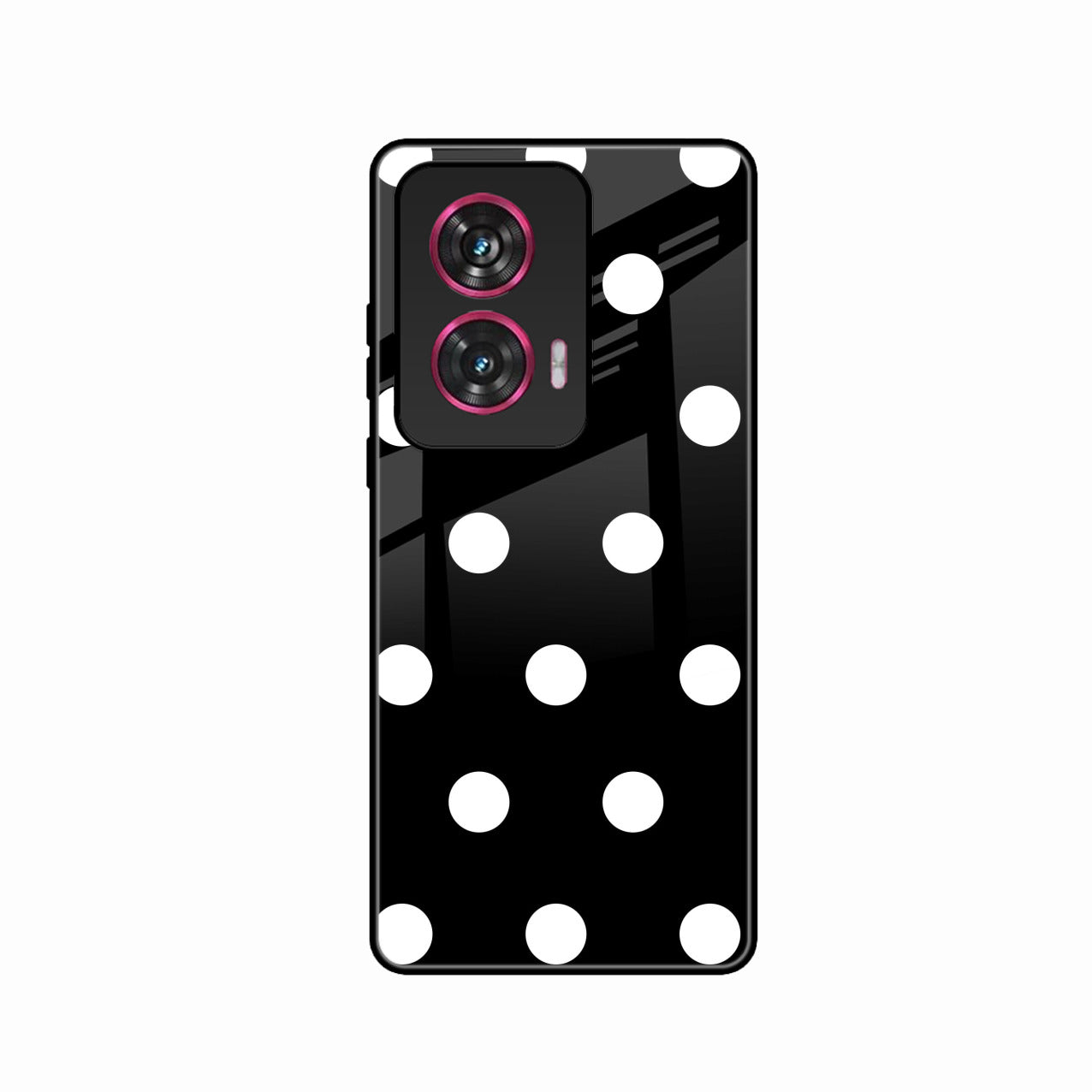 Classic Polka Dot Glass Phone Case for Motorola Edge 50 Fusion 5G