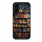 Colorful Bookshelf Art Glass Case Cover for Oppo K14x 5G