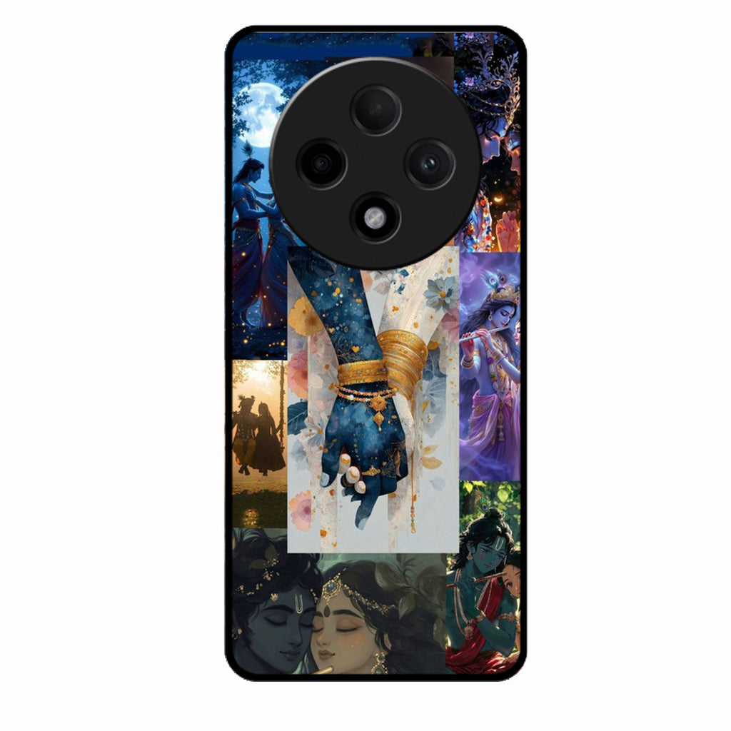 Eternal Radha Krishna Love Glass Phone Case for Oppo F27 Pro Plus 5G