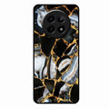 Black Gold Marble Glass Phone Case for Realme 12 5G