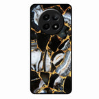 Black Gold Marble Glass Phone Case for Realme 12 5G