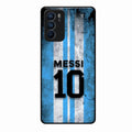 Blue Stripes Number 10 Football Glass Phone Case for Oppo Reno 6 5G