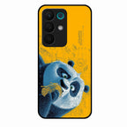 Cute Panda Sketch Premium Glass Phone Case for Realme 15X 5G