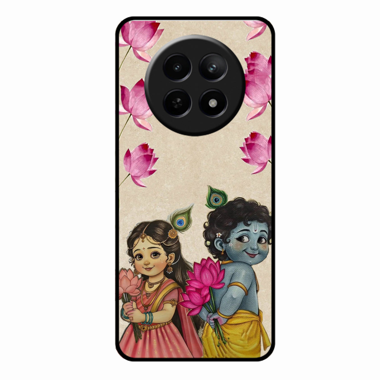 Krishna Eternal Lotus Glass Case for Realme 12X 5G