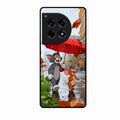 Rainy Day Cartoon Glass Phone Case for Oneplus 12R 5G