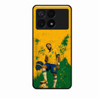 Golden Striker Glass Phone Case for Poco X6 Pro 5G