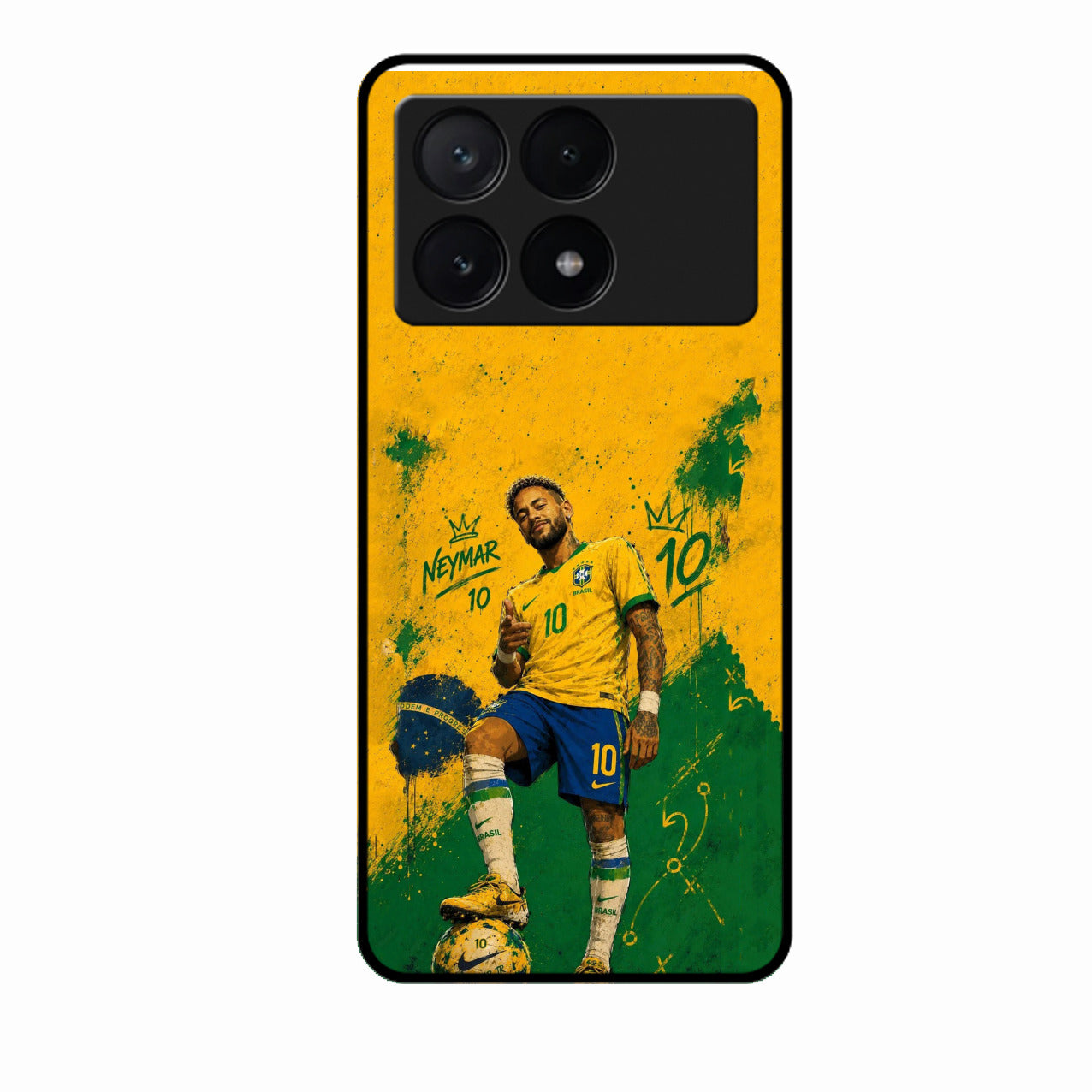 Golden Striker Glass Phone Case for Poco X6 Pro 5G