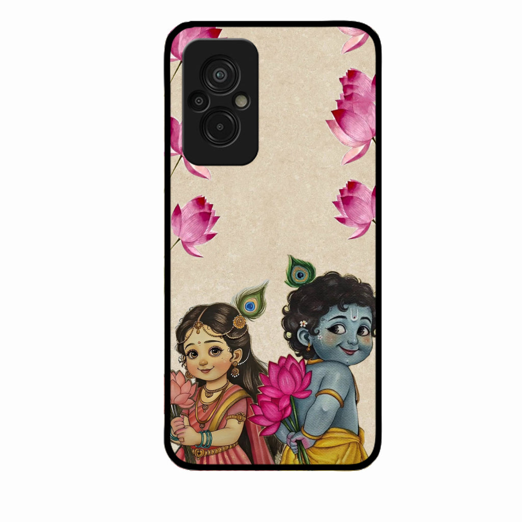 Krishna Eternal Lotus Glass Case for Redmi 11 Prime 4G