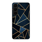 Midnight Gold Geometric Premium Glass Phone Case for Samsung Galaxy S26 Plus 5G