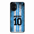 Blue Stripes Number 10 Football Glass Phone Case for Oppo F21 Pro 5G