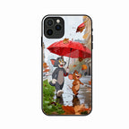 Rainy Day Cartoon Glass Phone Case for iPhone 11 Pro Max