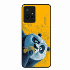 Cute Panda Sketch Premium Glass Phone Case for Vivo Y75 5G