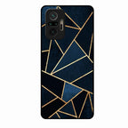 Midnight Gold Geometric Premium Glass Phone Case for Redmi Note 10 Pro