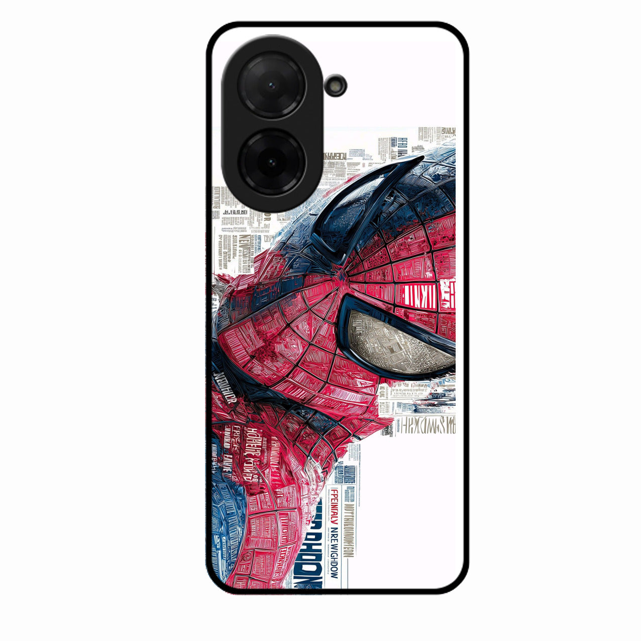 Red Blue Web Hero Glass Phone Cover for Poco C71