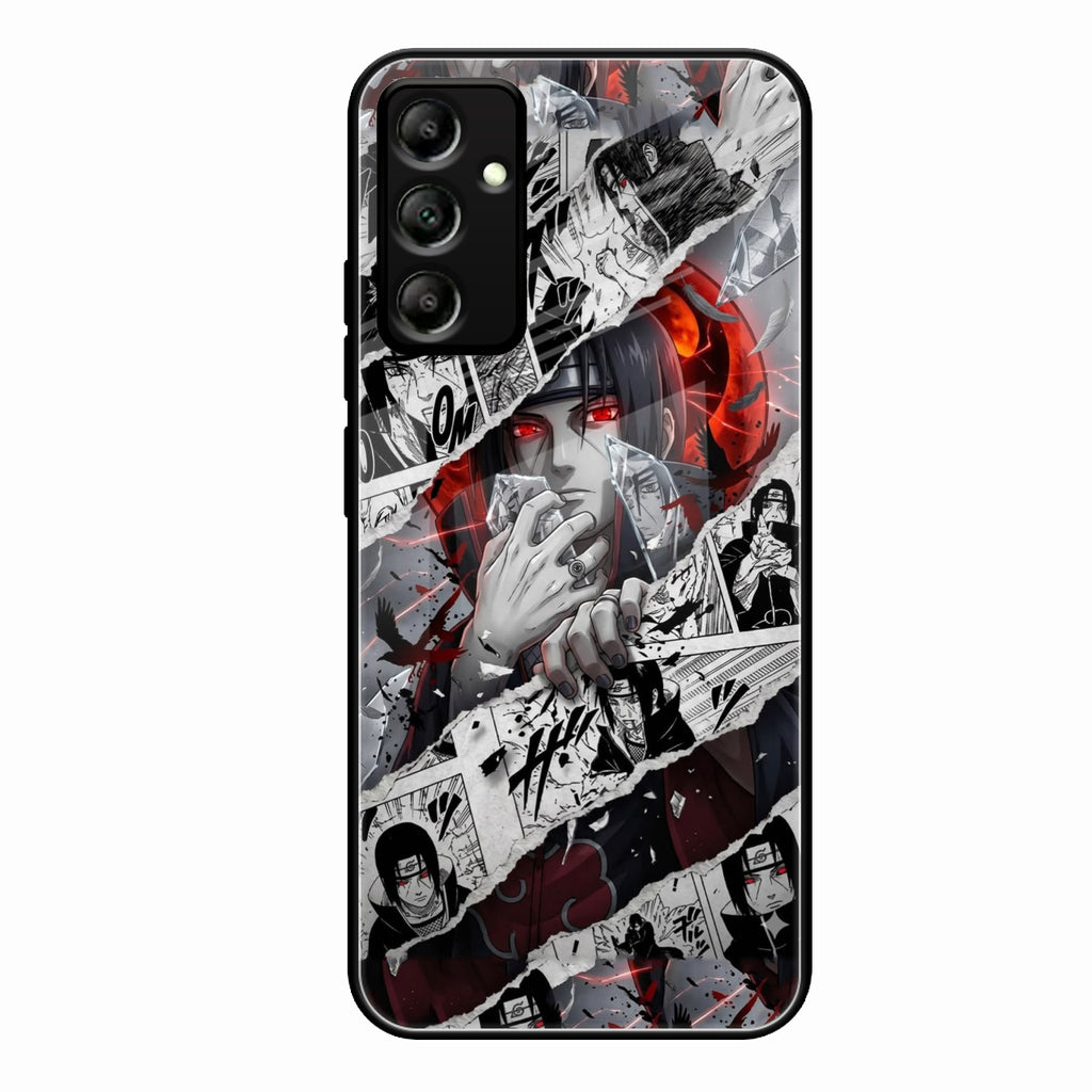 Itachi Uchiha Manga Collage Glass Phone Case for Samsung Galaxy A34 5G