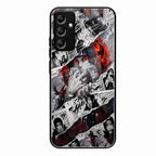 Itachi Uchiha Manga Collage Glass Phone Case for Samsung Galaxy A34 5G