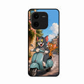 Cartoon Scooter Adventure Premium Glass Phone Case for iQOO Z9X 5G