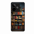 Colorful Bookshelf Art Glass Case Cover for Realme Gt 7 5G